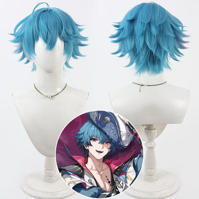 Monnejoy 鳴潮 ブラント ウィッグ Brant カツラ 青色 鬘 耐熱ウィッグ マットシルク 自然感 仮装