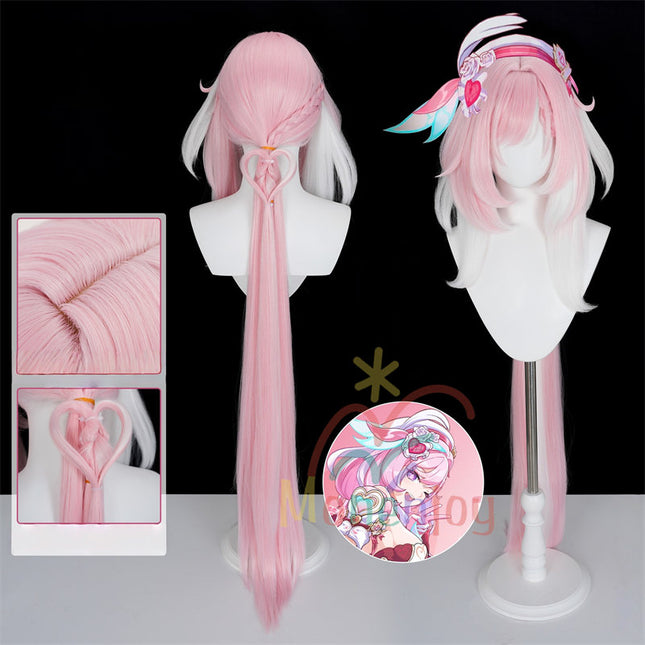 Monenjoy 崩壊3rd ハーイ愛の妖精さん エリシア ウィッグ 120cm S級キャラ コスプレ カツラ ピンク色 アクセサリー 鬘 gswig017
