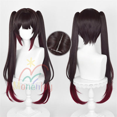 Monenjoy 崩壊スターレイル 花火 ウィッグ 72cm 鬘 コスプレ道具 カツラ 2次元 イベント舞台対応 自然感 耐熱ウィッグ Monenjoy