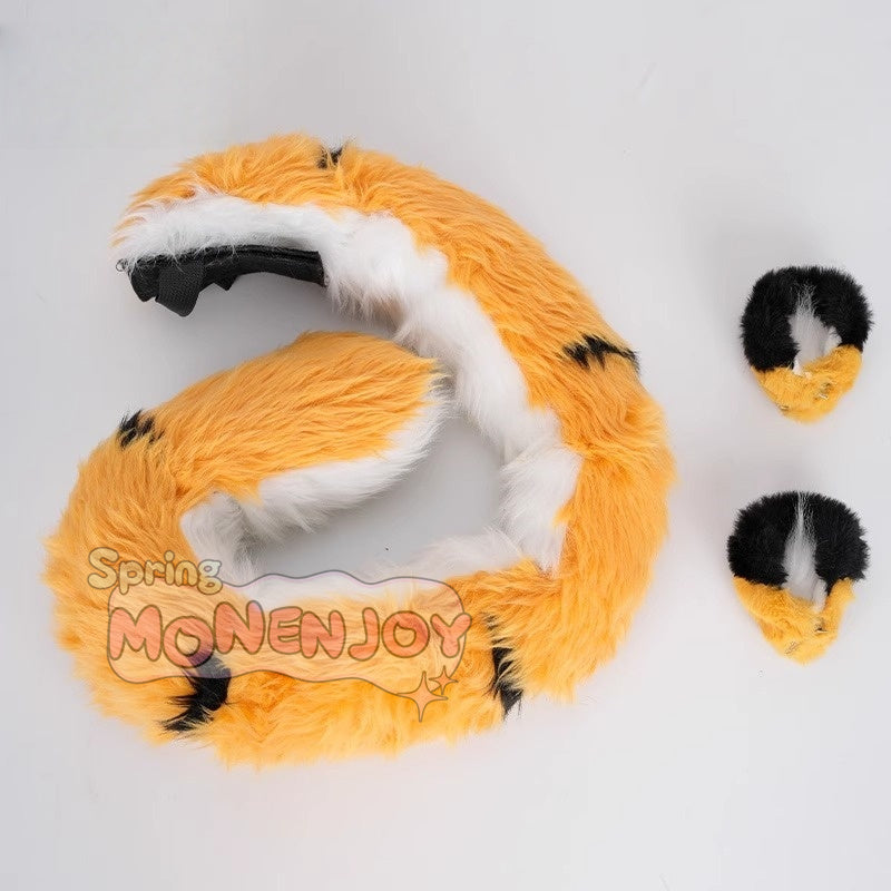 Monenjoy ゼンレスゾーンゼロ 橘福福 尻尾、耳飾り 雲嶽山の門下生 コスプレ小物 アクセサリー GS1420 - Monenjoy