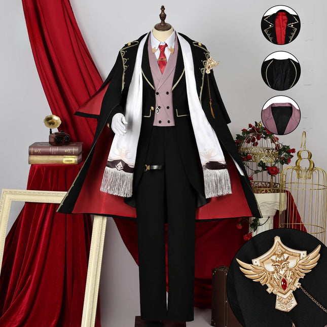 Monenjoy 原神(Genshin) 華舞う夜の旋律 ディルック ディルック生誕祭 海灯祭 新年会 コスプレ衣装 コスチューム 礼服 イベント - Monenjoy