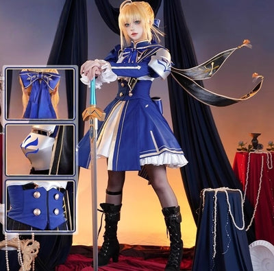 Monenjoy 崩壊スターレイル セイバー Saber コスプレ衣装 ワンピース 戦闘服 ブルー色 イベントGS1423 - Monenjoy