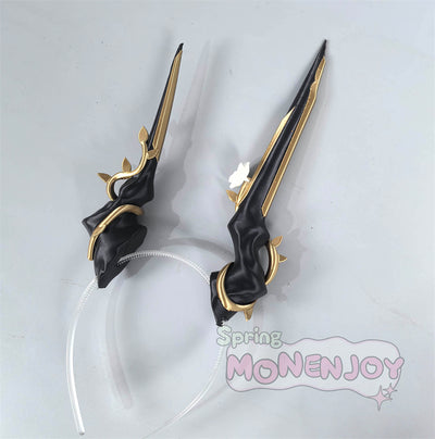 Monenjoy アークナイツ テレジア シヴィライト・エテルナ 角 20cm ヘアアクセ 新コーデ 追悼 コスプレ道具 PLA材質 イベント舞台対応 MONENJOY