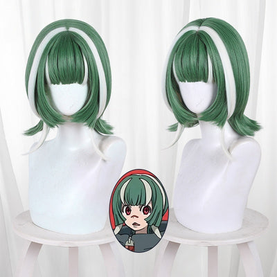 Monenjoy ガチアクタ ギータ ウィッグ カツラ 32cm 鬘 コスプレ道具 緑色 耐熱 コスプレ用カツラ