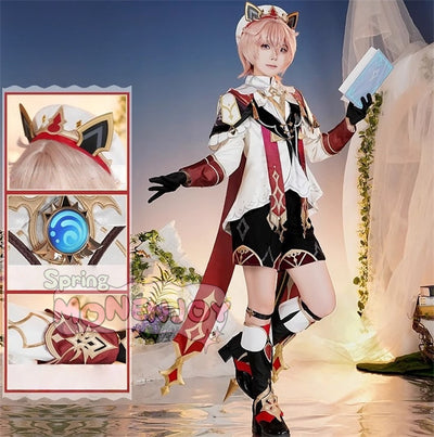 Monenjoy 原神 ダリア コスプレ衣装 Dahlia 帽子付 金属製パーツ イベントGS1419 - Monenjoy
