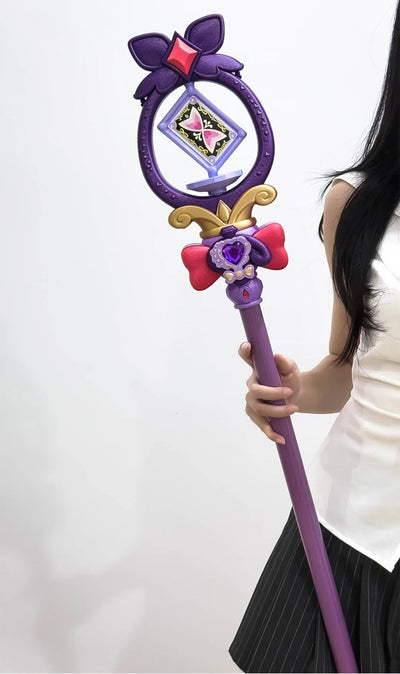 Monenjoy 名探偵プリキュア 森亜るるか キュアアルカナ・シャドウ 魔法杖 120cm 140cm PLA材質 レプリカ 撮影道具 武器モデル MONENJOY