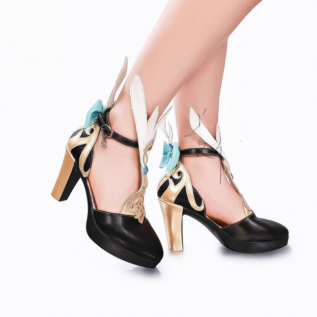 Monenjoy 原神 エスコフィエ コスプレ衣装  Escoffier コスチューム ワンピース 洋服 帽子付 3d樹脂アクセサリー G1199 - Monenjoy