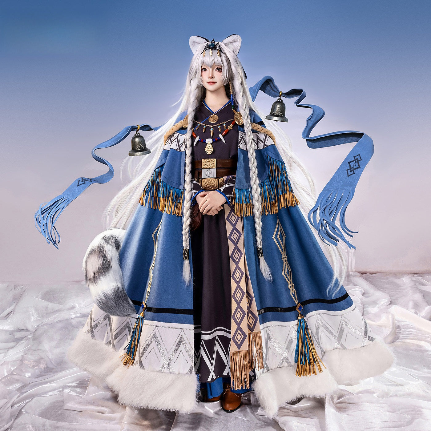 Monenjoy アークナイツ 聖聆プラマニクス コスプレ衣装 圣聆初雪
