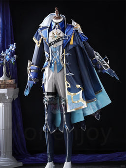 Monenjoy ローエン コスプレ 衣装 原神 3Dプリント樹脂パーツ 氷元素 騎士団副隊長 イベント向け高品質 Monenjoy