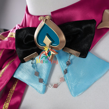 Monenjoy 原神 エスコフィエ コスプレ衣装  Escoffier コスチューム ワンピース 洋服 帽子付 3d樹脂アクセサリー G1199 - Monenjoy