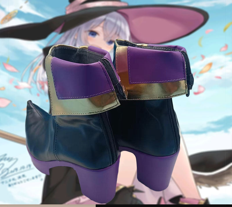 Monenjoy 魔女の旅々 イレイナ ブーツ ヒールブーツ 靴 シューズ コスプレ道具 オーダーメイド