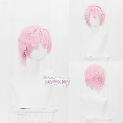 Monenjoy 原神 ダリア ウィッグ  Dahlia ピンク色 コスプレ道具 長28cm 礼賛の祝祭 イベント カツラGS1400 - Monenjoy