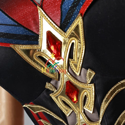 Monenjoy 原神 チャスカの衣装 トラロカンの夜霊  チャスカ コスプレ衣装 帽子付 3d樹脂神の目 Chasca コスチューム   - Monenjoy