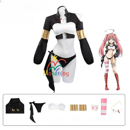 Monenjoy 転生したらスライムだった件 ミリム・ナーヴァ コスプレ衣装 破壊の暴君(デストロイ)ミリムアイ コスチューム イベントGS1229 - Monenjoy