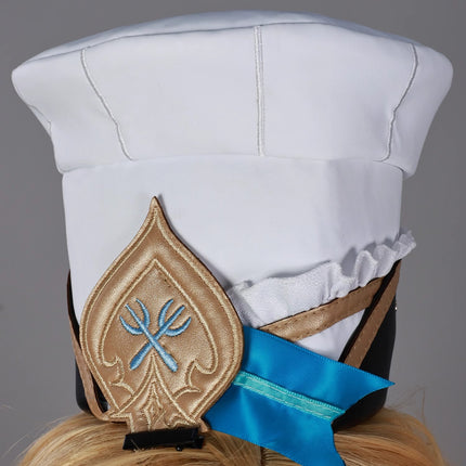Monenjoy 原神 エスコフィエ コスプレ衣装  Escoffier コスチューム ワンピース 洋服 帽子付 3d樹脂アクセサリー G1199 - Monenjoy