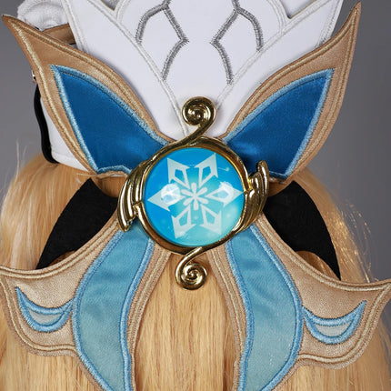Monenjoy 原神 エスコフィエ コスプレ衣装  Escoffier コスチューム ワンピース 洋服 帽子付 3d樹脂アクセサリー G1199 - Monenjoy