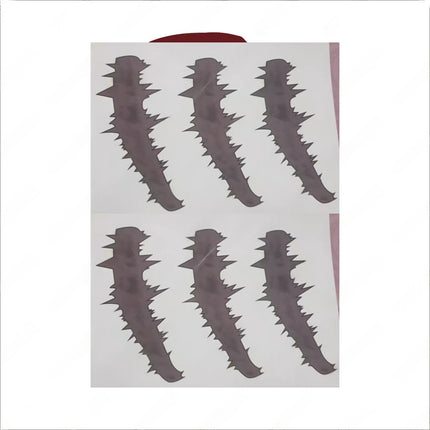 monenjoy Demon Slayer: Kimetsu no Yaiba สติกเกอร์รอยสักทันจิโร่, Demon Slayer, เครื่องประดับคอสเพลย์ปีศาจ, สติกเกอร์ดอกไม้และรอยแผลเป็น, หน้าปีศาจ, นักดาบ, ชุดแมงมุมปีศาจ, ยอดนิยม, ของตกแต่งสุดเก๋, อุปกรณ์ตกแต่งงานฮาโลวีน