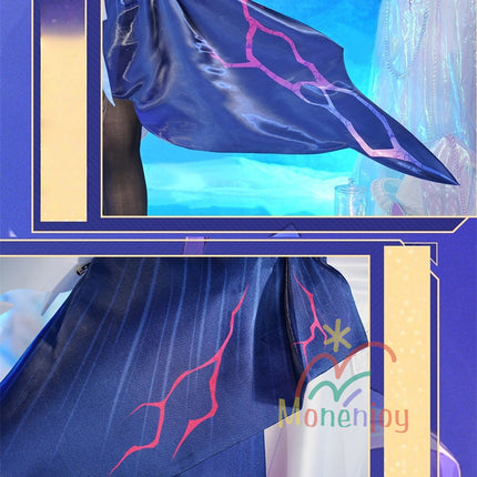 Monenjoy Hysilens Female Knight Omphalos จาก Collapse Star Rail มาพร้อมปลอกรองเท้า เครื่องประดับผมเรซิน 3 มิติ และชุดคอสเพลย์ระดับมืออาชีพ