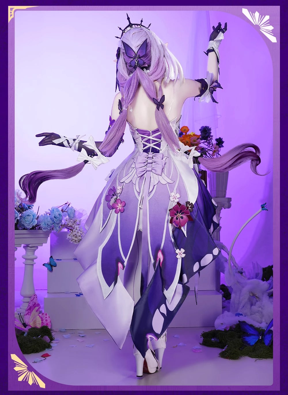 Monenjoy 崩壊:スターレイル キャストリス コスプレ衣装 礼服 シューズカバー付 ワンピース 「死影の侍女」キャストリス Castorice 可愛い 豪華衣装 - Monenjoy