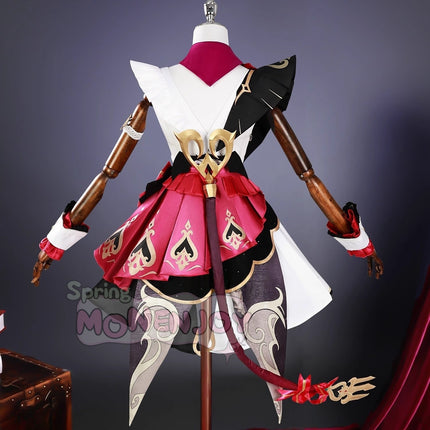 Monenjoy 原神 エスコフィエ コスプレ衣装  Escoffier コスチューム ワンピース 洋服 帽子付 3d樹脂アクセサリー G1199 - Monenjoy