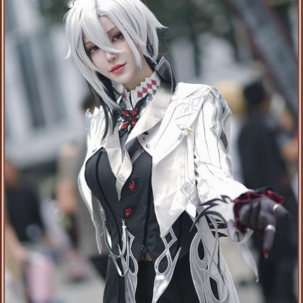 原神 アルレッキーノ 召使 ファデュイ執行官 火力源 元素爆発 召使 神の目 コスチューム 衣装 ハロウィン クリスマス 衣装 イベント 変装 cosplay 男女兼用 - Monenjoy