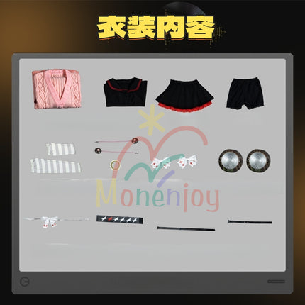 売り切れ次第終了・再入荷なし Monenjoy ゼンレスゾーンゼロ 浮波柚葉 コスプレ衣装  セーラー服 Ukinami Yuzuha 怪啖屋 ミニスカート 狸の尻尾 本物の狸 かまちー追加 イベント おもちゃ 狸 セーターコート
