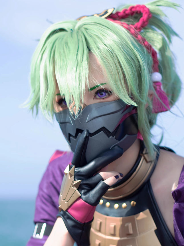 「受注製品」Monenjoy 原神 久岐忍(くきしのぶ) マスク 仮面 コスプレ道具 - Monenjoy