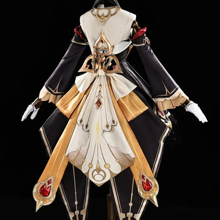 Monenjoy 原神 サンドローネ コスプレ衣装 傀儡 執行官コスチューム 髪飾り+ぜんまい式背中パーツ付 ナドクライ編 イベント 3d樹脂製パーツ 洋服