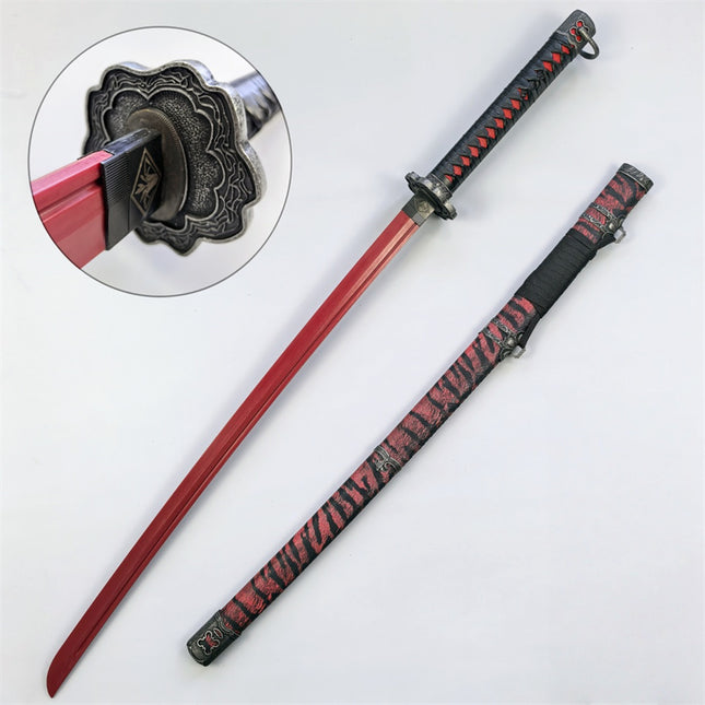 Monenjoy SEKIRO: SHADOWS DIE TWICE Immortal Slash/Baiju Japanese Style Sengoku Period Ashina Isshin Decoration 103cm General Purpose Sword Finished Imitation Sword Replica Japanese Style Cosplay Prop Wood Blade Resin Blade Craft Sword Halloween