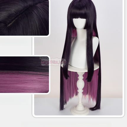 Monenjoy ロックは淑女の嗜みでして オト / 黒鉄 音羽 コスプレウィッグ カツラ 約100cm WIG001 - Monenjoy