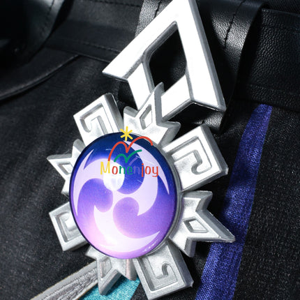 Monenjoy  原神 オロルン 蝠翼の眼 オロルンの衣装  Ororon 神の目 雷 3d樹脂アクセサリー+タトゥーシール贈り コスプレ衣装 - Monenjoy