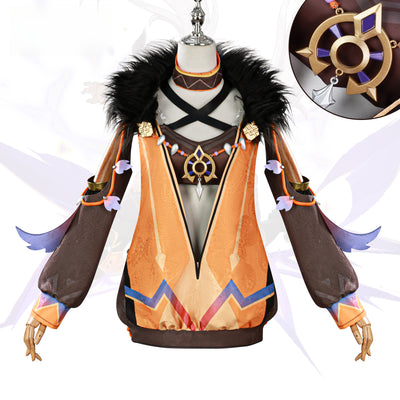 Monenjoy 原神 イアンサ コスプレ衣装 マスク付 3d樹脂製アクセサリー Iansan - Monenjoy