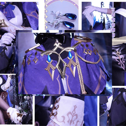 Monenjoy 原神 フォンテーヌ クロリンデ 神の目 コスチューム 衣装 ハロウィン クリスマス 衣装 イベント 変装 cosplay 男女兼用 - Monenjoy