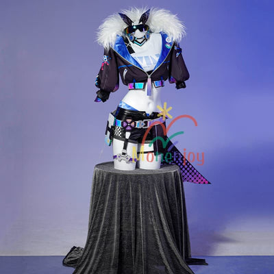 Monenjoy 崩壊:スターレイル 銀狼 コスプレ衣装 凄腕のハッカー コスチューム 眼鏡付き イベント ハロウィン