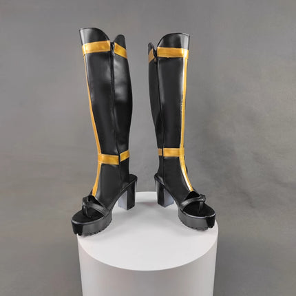 Monenjoy 刀剣乱舞ONLINE  刀剣男士 鶴丸国永 シューズ  つるまるくになが とうらぶ コスプレ道具 靴 ブーツGS1186 - Monenjoy