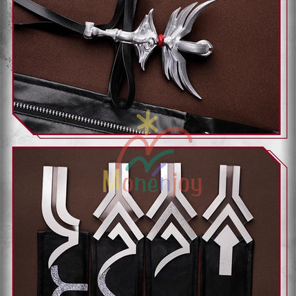 Monenjoy アークナイツ 新約エクシア コスプレ衣装刺繍柄 3d樹脂アクセサリー  高再現度 戦闘服デザイン   Exusiai the New Covenant