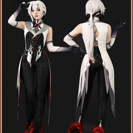 Monenjoy 原神 アルレッキーノ 召使 ファデュイ執行官 火力源 元素爆発 召使 神の目 コスチューム 衣装 ハロウィン クリスマス 衣装 イベント 変装 cosplay 男女兼用 - Monenjoy