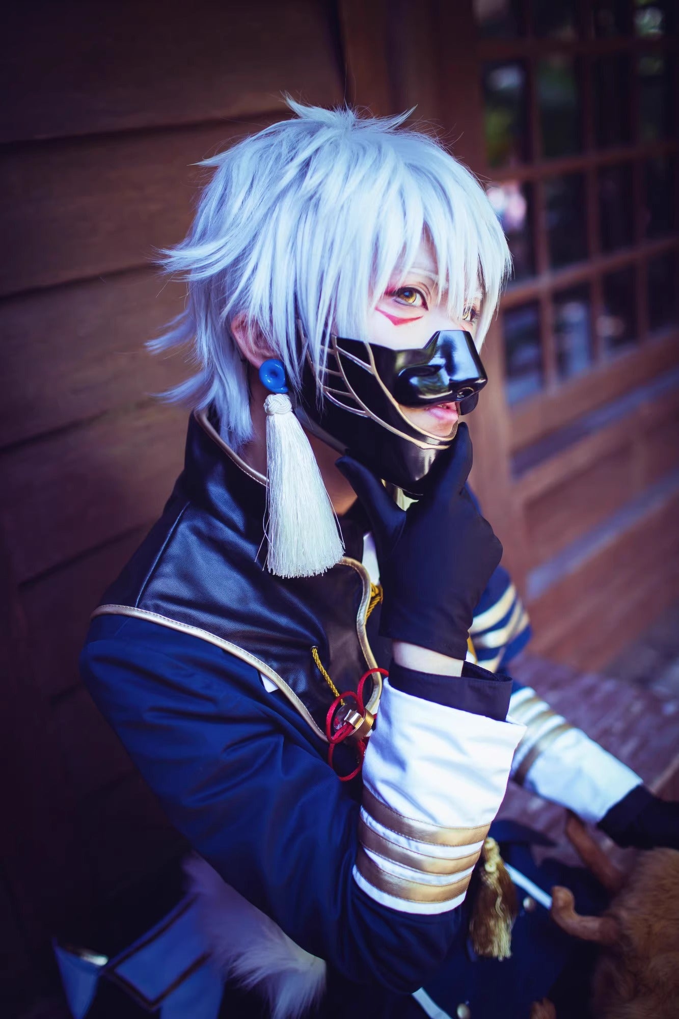 【受注製品】Monenjoy 刀剣乱舞 鳴狐 マスク 仮面 なきぎつね コスプレ道具 - Monenjoy