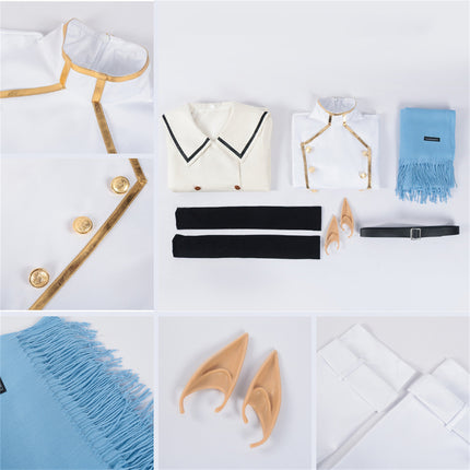 Monenjoy 魔法使い フリーレン コスプレ コスチューム COS パーティー 舞台衣装 ハロウィン 感謝祭 コスチューム 変装 ハロウィン 舞台衣装 撮影 コスプレ - Monenjoy