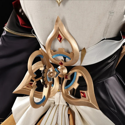 Monenjoy 原神 サンドローネ コスプレ衣装 傀儡 執行官コスチューム 髪飾り+ぜんまい式背中パーツ付 ナドクライ編 イベント 3d樹脂製パーツ 洋服
