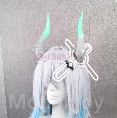 Monenjoy エンドフィールド ザイヒ ヘアアクセサリー ヘアバンド コスプレ道具 角 アークナイツ イベント舞台対応 PLA材質 MONENJOY