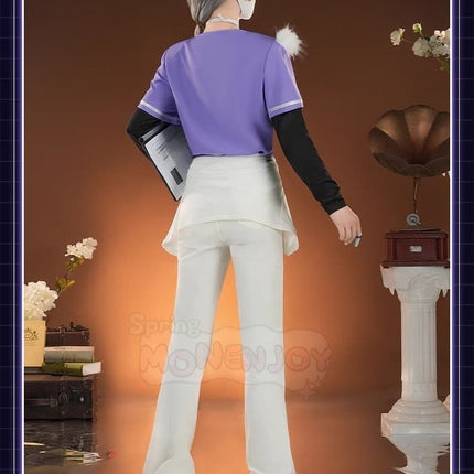 Monenjoy Identity V Undertaker - BLK.AESOP ชุดคอสเพลย์ ครบเซ็ต พิมพ์ภาพความละเอียดสูง + อุปกรณ์โลหะ 6 ชิ้น ระบายอากาศได้ดี