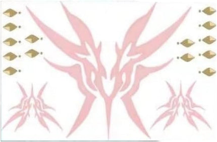 monenjoy 崩壊スターレイル アベンチュリン コスプレ タトゥーシール 小物 花 炎 文字 顔 背中 首元 ボディーシール セット グッズ 人気 おしゃれ 飾り ファッション ハロウィン イベント 装備品 - Monenjoy