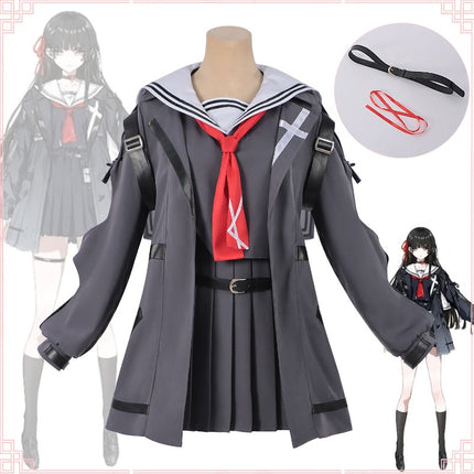 Monenjoy 鳴潮 千咲 コスプレ衣装 JK服 ちさ  WutheringWaves  制服 グレー色 Chisa ユニフォーム イベント コスチュームGS1958