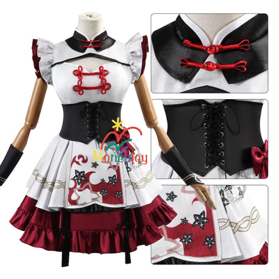 Monenjoy 鳴潮 西湖 コラボ ツバキ コスプレ衣装 ワンピース ロリータ かわいい - Monenjoy