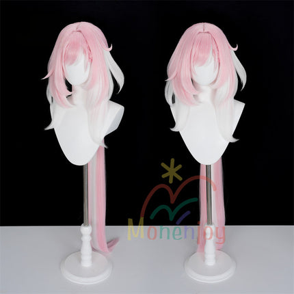 Monenjoy 崩壊3rd ハーイ愛の妖精さん エリシア ウィッグ 120cm S級キャラ コスプレ カツラ ピンク色 アクセサリー 鬘 gswig017