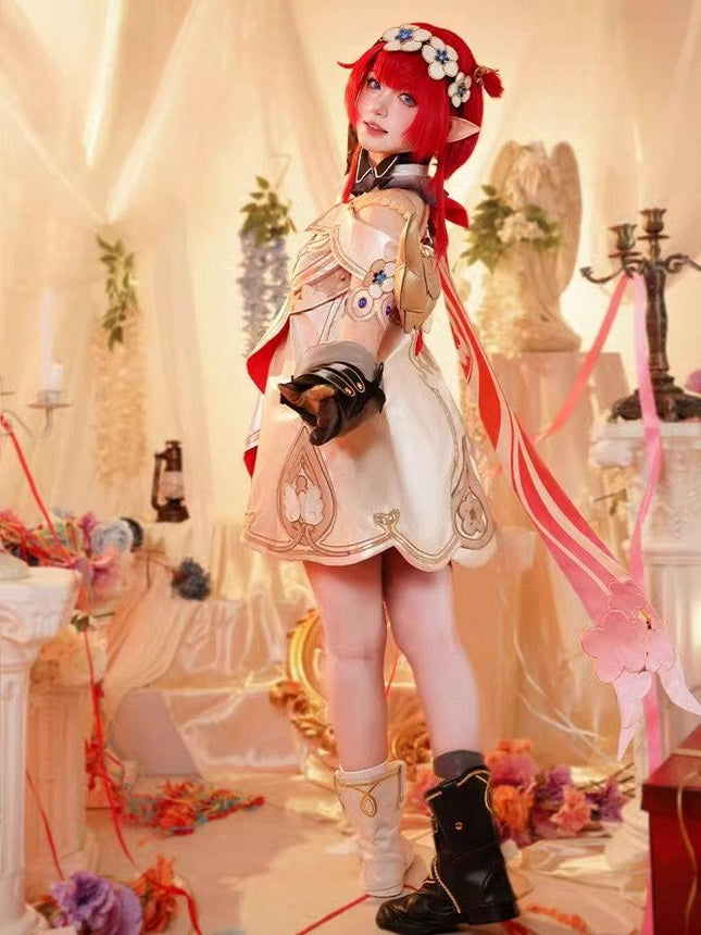 Monenjoy 崩壊スターレイル トリビー 運命の三つ子 トリスビアス Tribios 翼付 コスプレ衣装 豪華生地 シューズカバー付+Tribiosの3個セット髪飾り贈り - Monenjoy