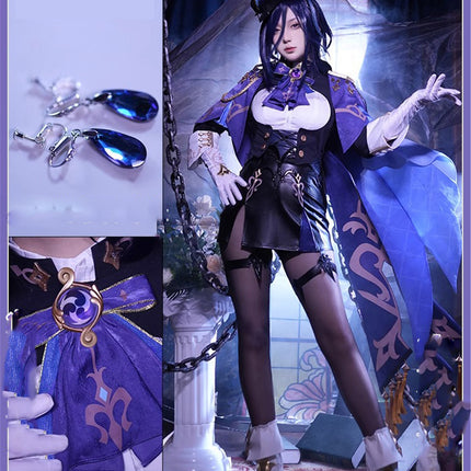 Monenjoy 原神 フォンテーヌ クロリンデ 神の目 コスチューム 衣装 ハロウィン クリスマス 衣装 イベント 変装 cosplay 男女兼用 - Monenjoy