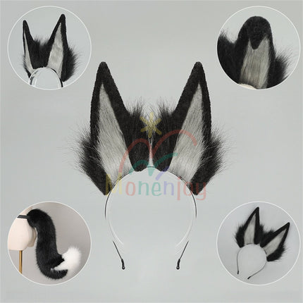 Monenjoy Zenless Zone Zero Hoshimi Miyabi Fox Ears Headband Animal Ears Fluffy Ear Cosplay Cosplay Hair Wear Cute Moe Goods Cat Ears Fox Ears Cosplay Props Accessories
