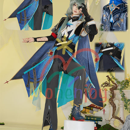 Monenjoy 崩壊スターレイル アナイクス コスプレ Anaxa 豪華 アナクサゴラス コスプレ衣装 金属製腰飾り 刺繍花紋 イベント コスチューム 仮装  - Monenjoy